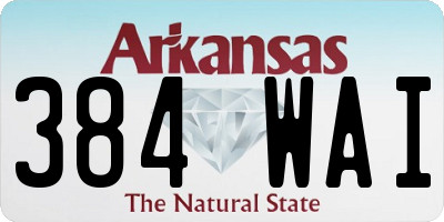 AR license plate 384WAI