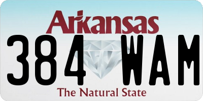 AR license plate 384WAM
