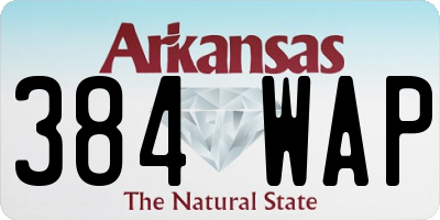 AR license plate 384WAP