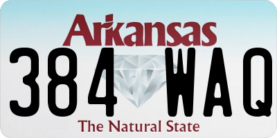 AR license plate 384WAQ