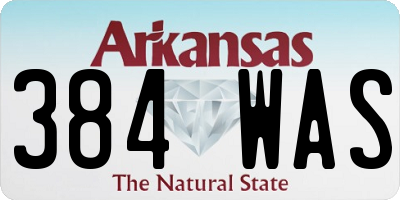 AR license plate 384WAS