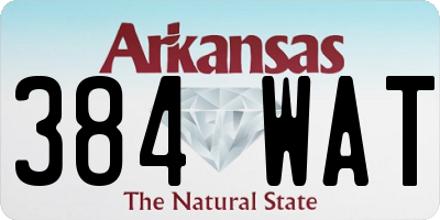 AR license plate 384WAT