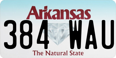 AR license plate 384WAU