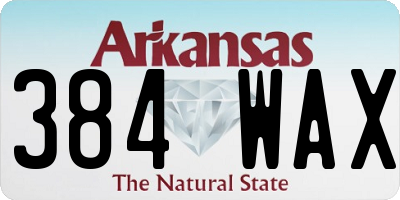 AR license plate 384WAX