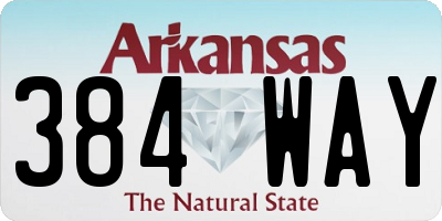 AR license plate 384WAY