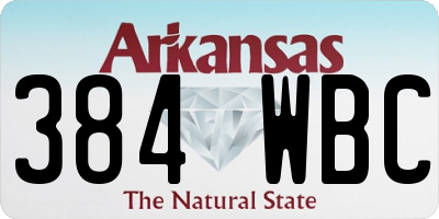 AR license plate 384WBC