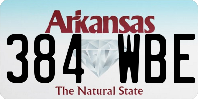 AR license plate 384WBE