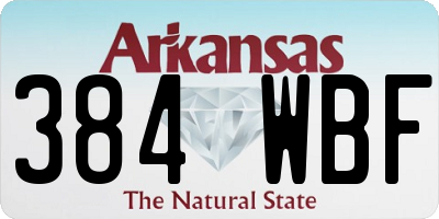 AR license plate 384WBF