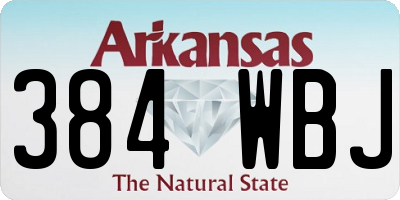 AR license plate 384WBJ