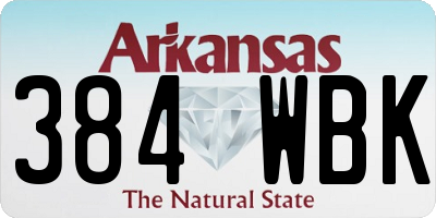 AR license plate 384WBK