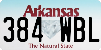 AR license plate 384WBL