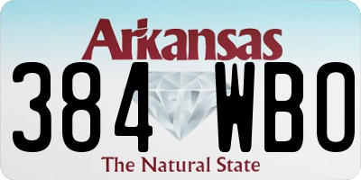 AR license plate 384WBO