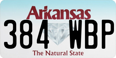 AR license plate 384WBP