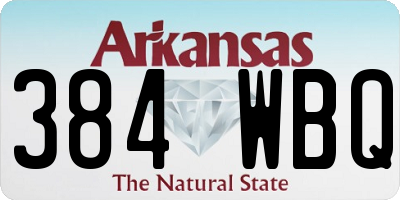 AR license plate 384WBQ