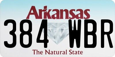 AR license plate 384WBR