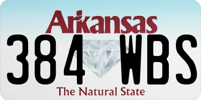 AR license plate 384WBS
