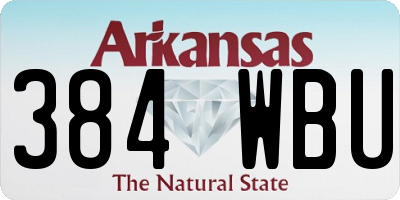 AR license plate 384WBU
