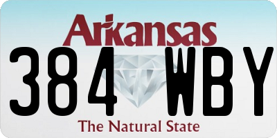 AR license plate 384WBY