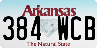AR license plate 384WCB
