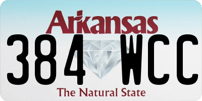 AR license plate 384WCC