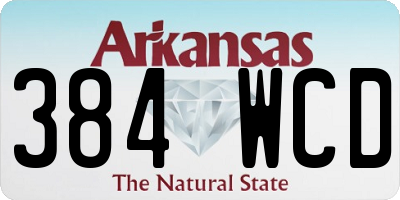 AR license plate 384WCD