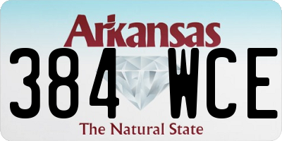 AR license plate 384WCE