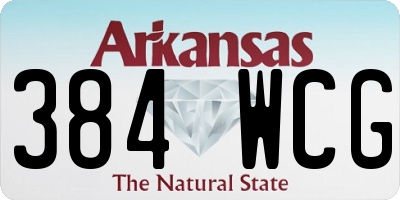 AR license plate 384WCG