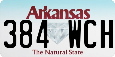 AR license plate 384WCH