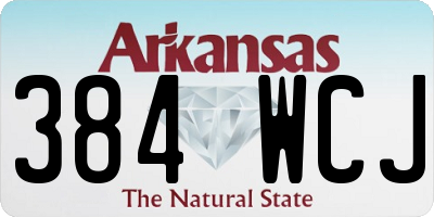 AR license plate 384WCJ