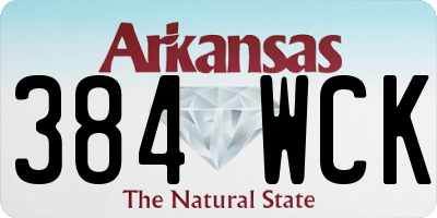 AR license plate 384WCK
