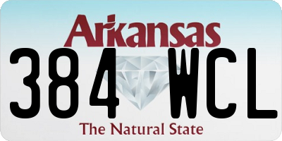 AR license plate 384WCL