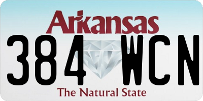 AR license plate 384WCN