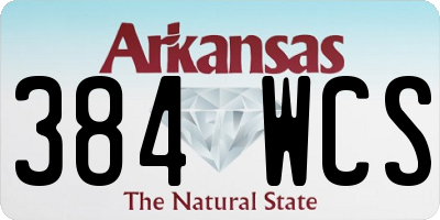 AR license plate 384WCS