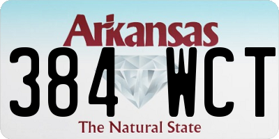 AR license plate 384WCT