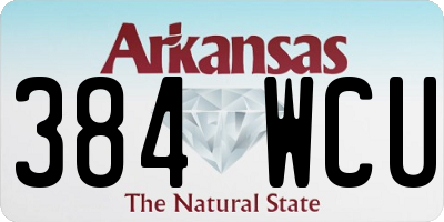 AR license plate 384WCU