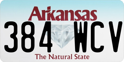 AR license plate 384WCV