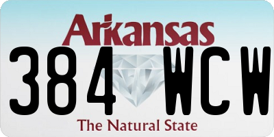 AR license plate 384WCW