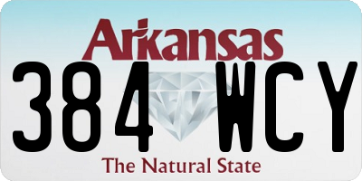 AR license plate 384WCY