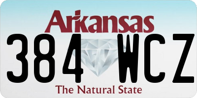 AR license plate 384WCZ