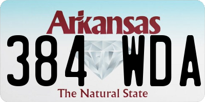 AR license plate 384WDA