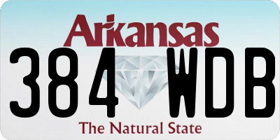 AR license plate 384WDB