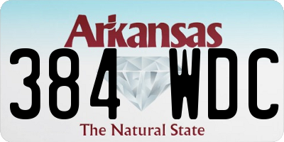 AR license plate 384WDC