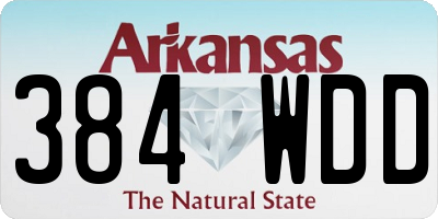 AR license plate 384WDD