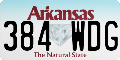 AR license plate 384WDG