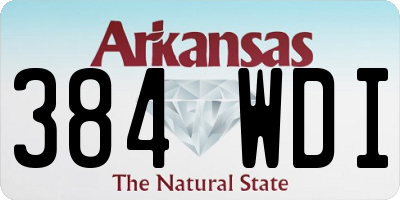 AR license plate 384WDI