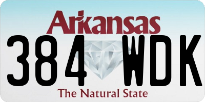 AR license plate 384WDK