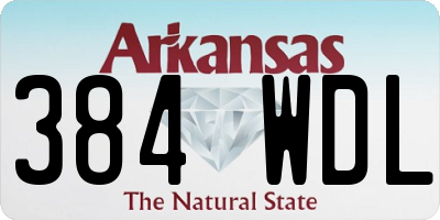 AR license plate 384WDL