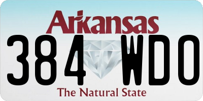 AR license plate 384WDO