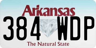 AR license plate 384WDP