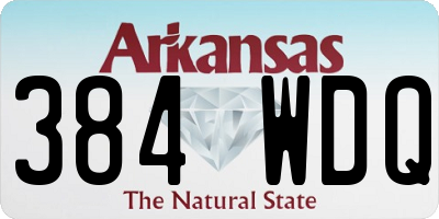 AR license plate 384WDQ